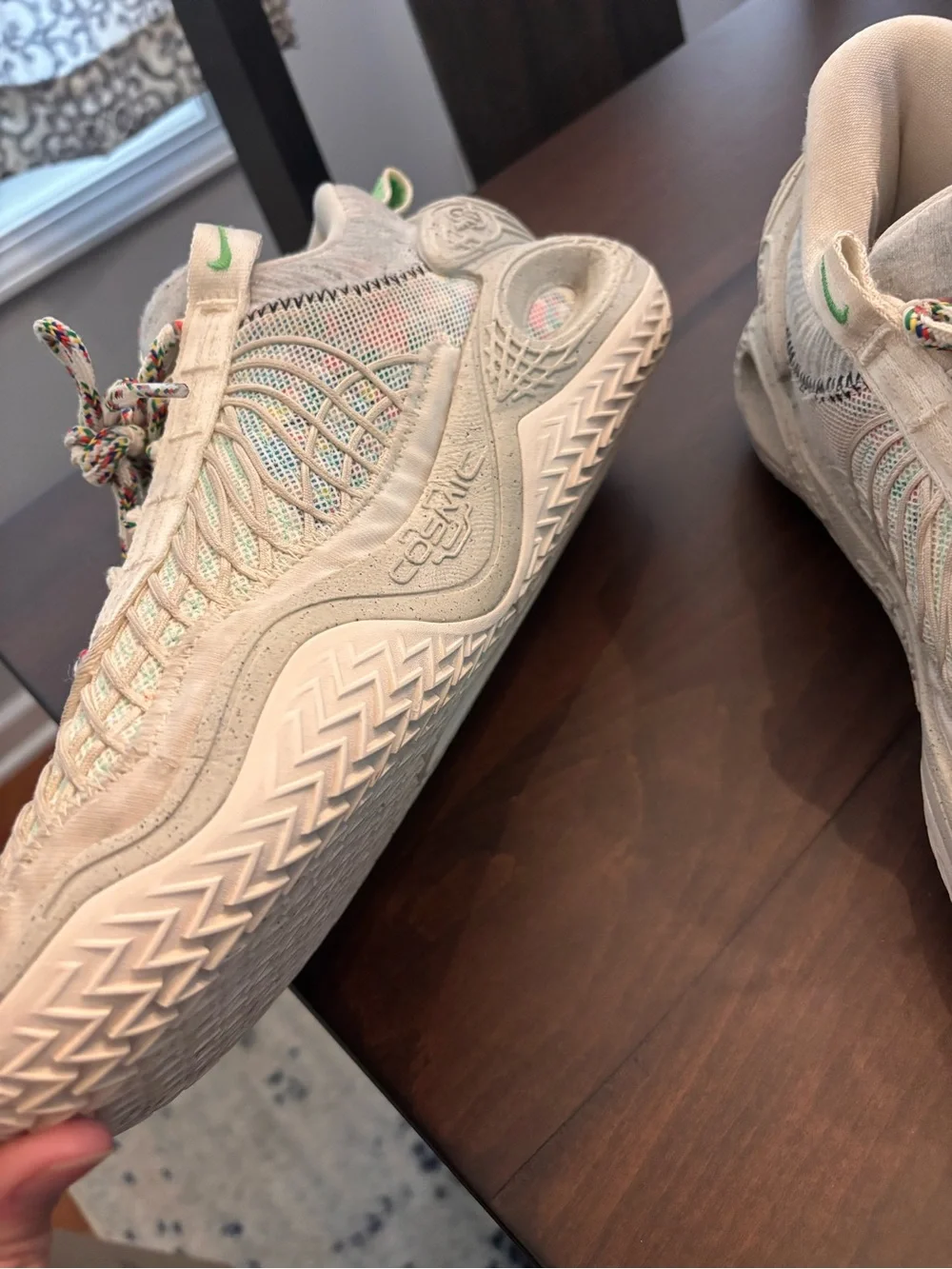 Nike Cosmic Unity Cream and Black Running Shoes